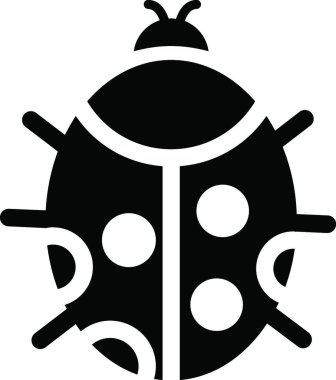 Uğur kuşu simgesi, vektör illüstrasyonu