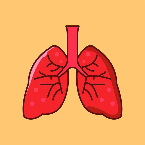 Lung Icon Vector Illustration — Stock Vector