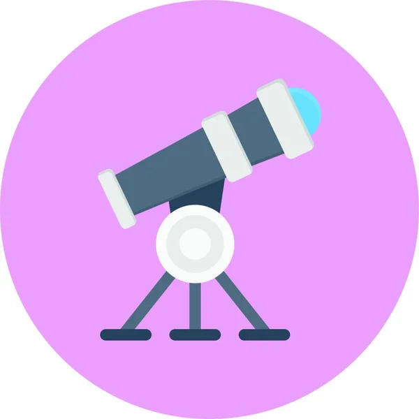 Telescopio Icono Vector Ilustración — Vector de stock