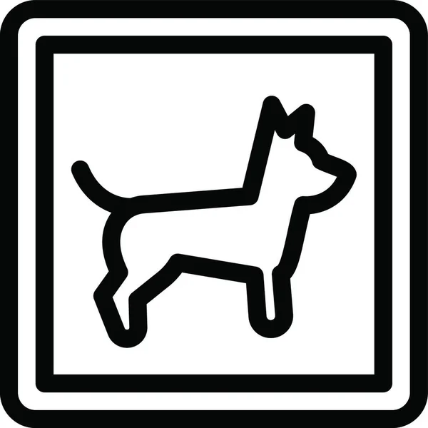 動物や犬のアイコンベクトル図 — ストックベクタ