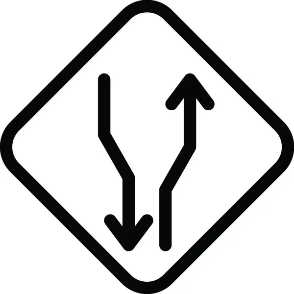 道路標識ベクトル図 — ストックベクタ
