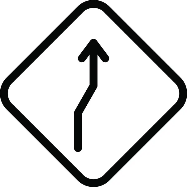 Pfeil Biegen Zeichen Symbol Vektor Illustration — Stockvektor