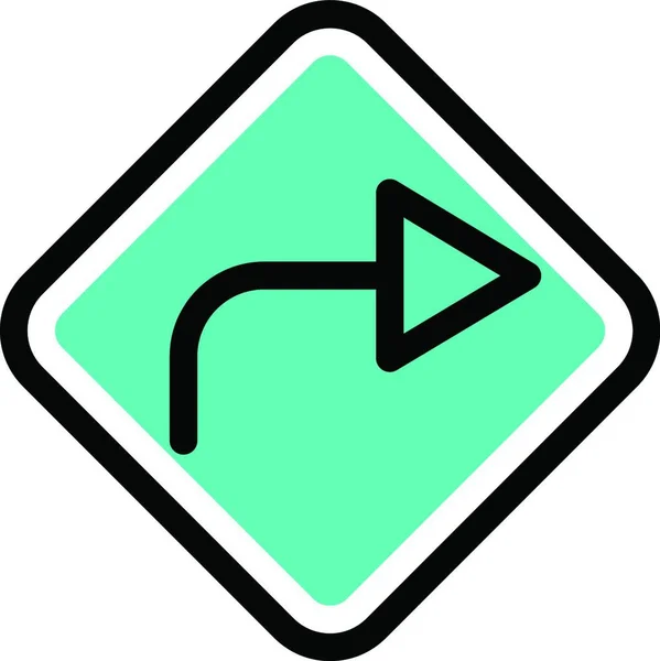 Verkehrszeichen Web Icon Vektor Illustration — Stockvektor