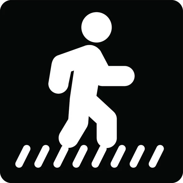 Crosswalk Symbol Vektorillustration — Stockvektor