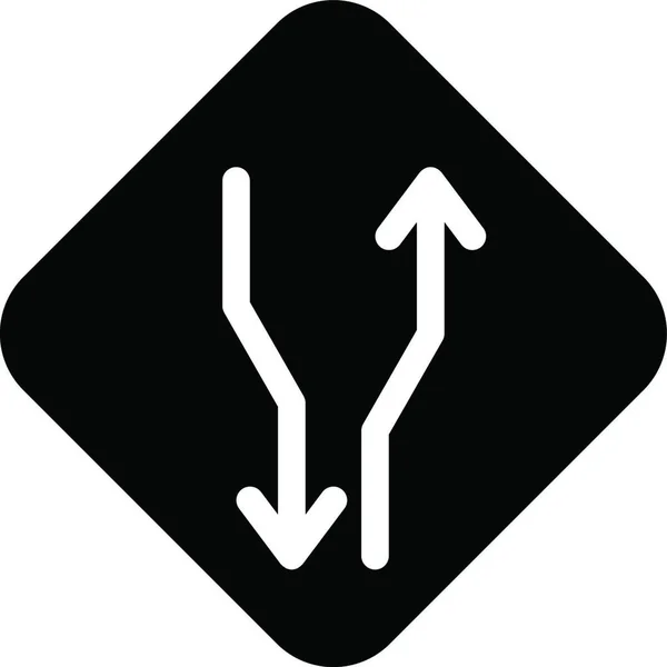 Wegzeichen Symbol Vektorillustration — Stockvektor