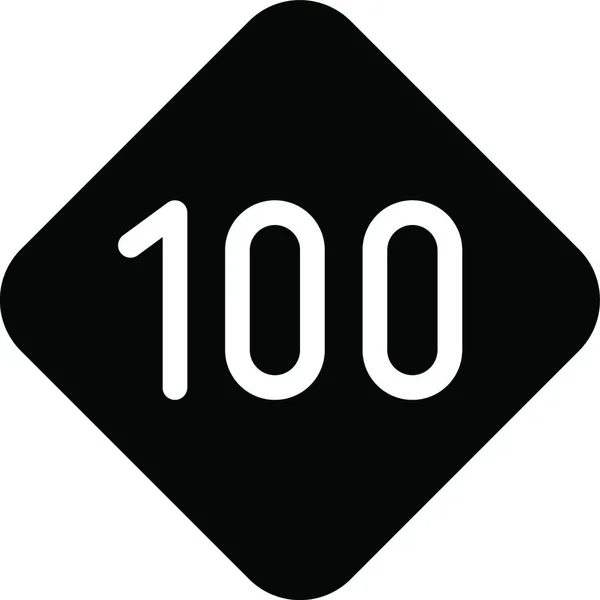 100 Trafik Işaret Simgesi Vektör Illüstrasyonu — Stok Vektör