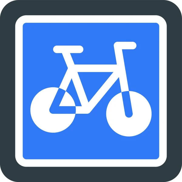 Значок Велосипедного Знака Векторная Иллюстрация — стоковый вектор