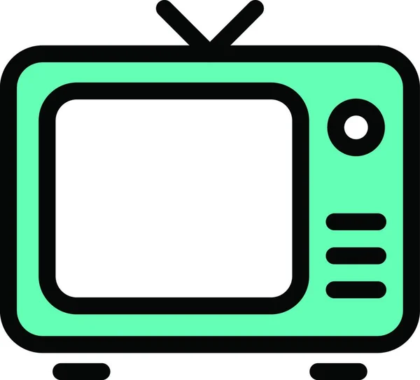 Иконка Телевизора Белом Фоне — стоковый вектор