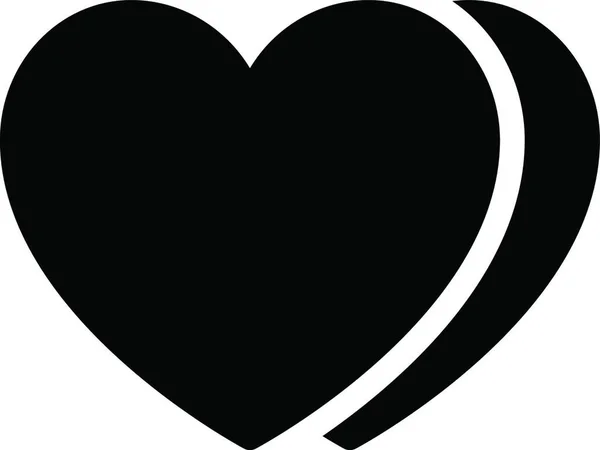 Icono Del Corazón Aislado Sobre Fondo Blanco — Vector de stock