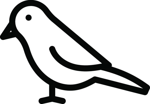 Ícone Pássaro Isolado Fundo Branco — Vetor de Stock