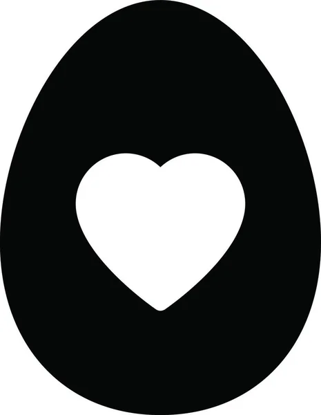 Egg Heart Icon Vector Illustration — Stock Vector