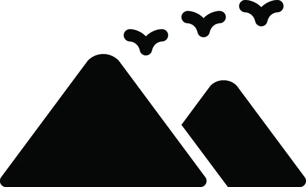 Montaña Icono Web Vector Ilustración — Archivo Imágenes Vectoriales