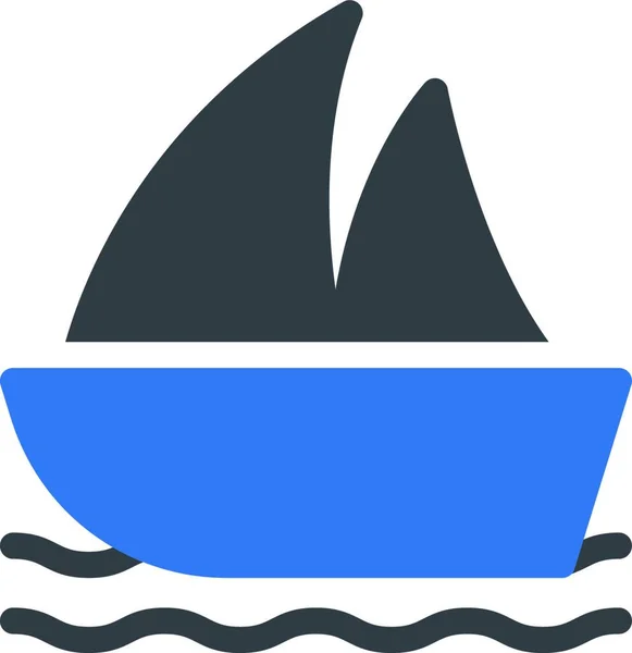 Illustrazione Vettoriale Icona Nave Crociera — Vettoriale Stock