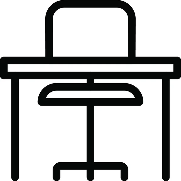 Desk Web Icon Vektor Illustration — Stockvektor