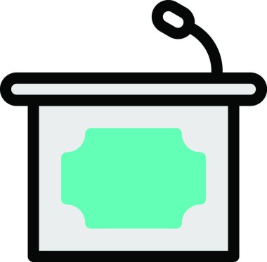 MIC, basit vektör illüstrasyonu