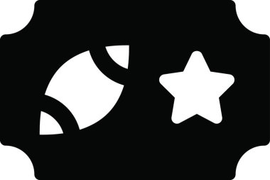 bilet ikonu vektör illüstrasyonu 