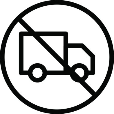 kamyon simgesi, vektör illüstrasyonu