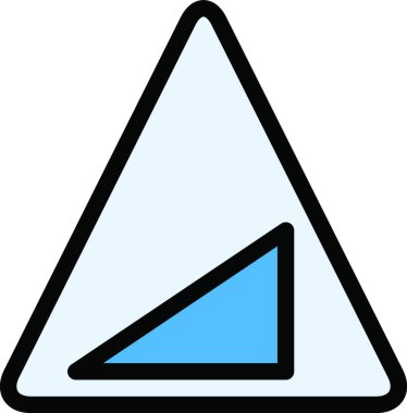 Yol işareti, basit vektör çizimi