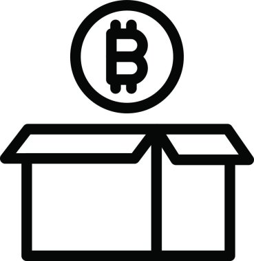 Bitcoin simgesi vektör illüstrasyonu 