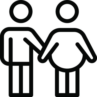 çift web simgesi vektör illüstrasyonu