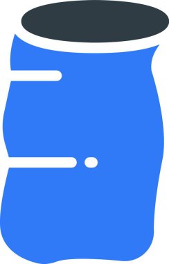 teneke simge, vektör illüstrasyonu 