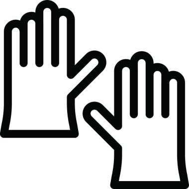 Eldiven simgesi, vektör şablonu 