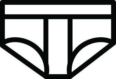 İç çamaşırı simgesi, vektör illüstrasyonu 