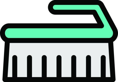 fırça simgesi, vektör illüstrasyonu 