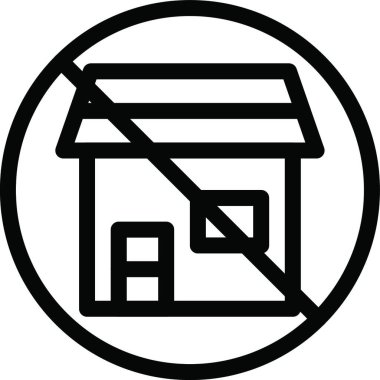 dükkan kısıtlı, basit vektör illüstrasyonu