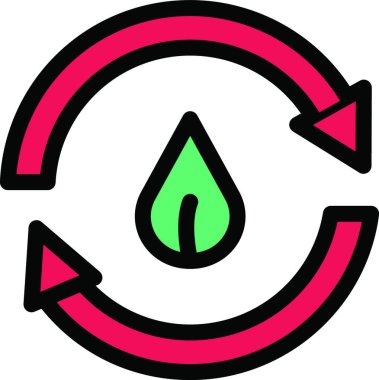 ekoloji ikonu vektör illüstrasyonu