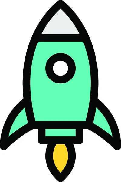 Rocket Web Simple Illustration —  Vetores de Stock