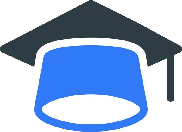 毕业帽网页图标矢量插图 — 图库矢量图片