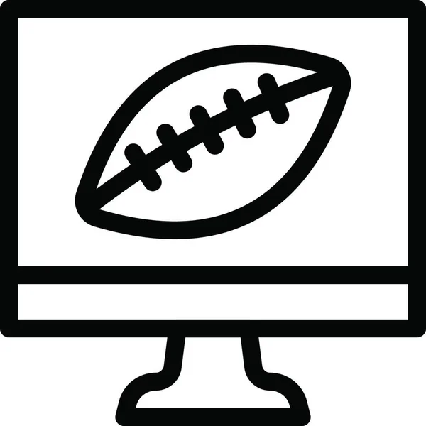 Rugby屏幕图标 矢量插图 — 图库矢量图片