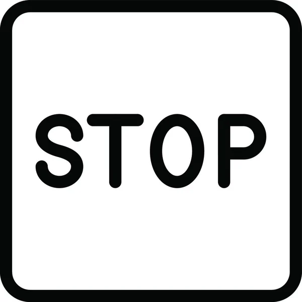Stop Jazdy Prosty Wektor Ilustracji — Wektor stockowy