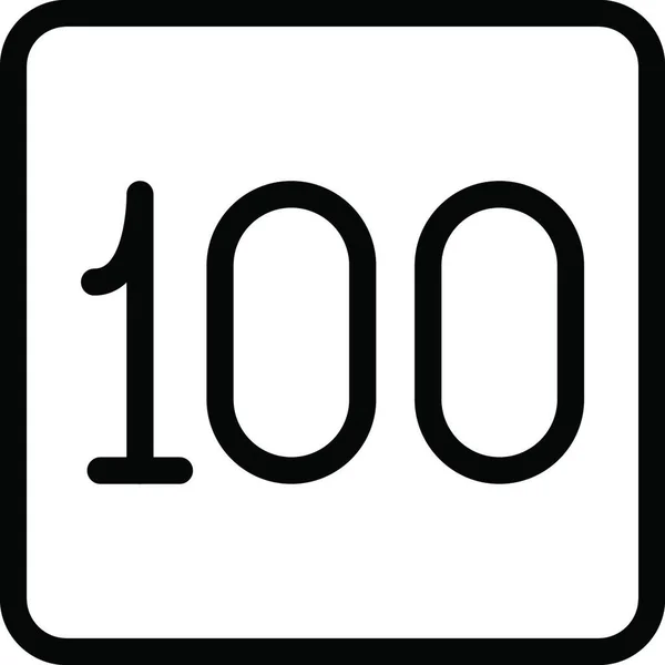 Snelheid 100 Eenvoudige Vectorillustratie — Stockvector