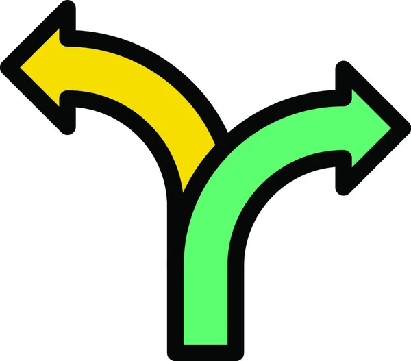 Routebeschrijving Eenvoudige Vectorillustratie — Stockvector