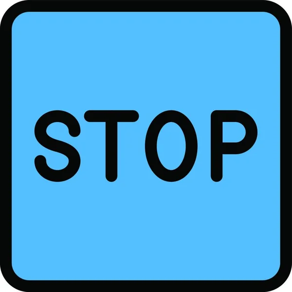 Stop Semplice Illustrazione Vettoriale — Vettoriale Stock