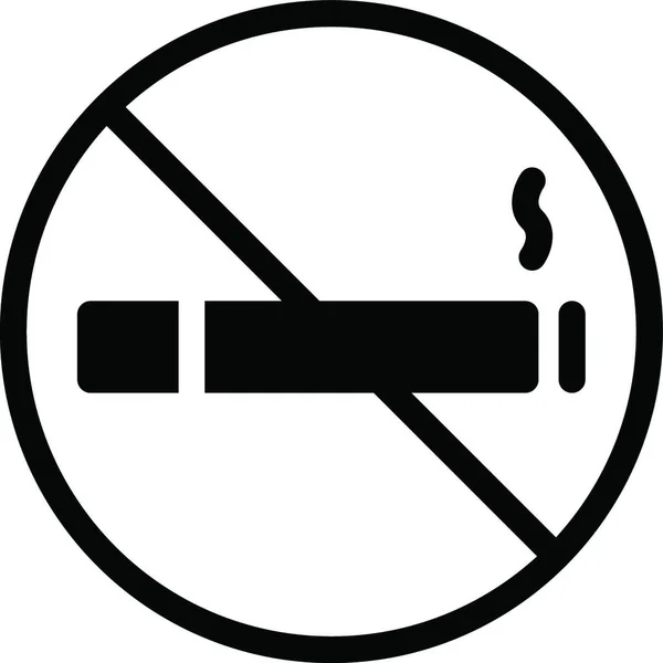 Smettere Fumare Icona Web Vettoriale Illustrazione — Vettoriale Stock