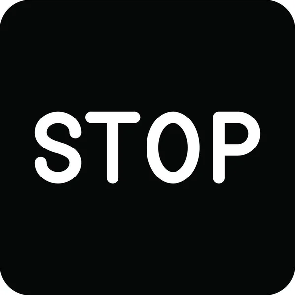 Stop Icona Web Vettoriale Illustrazione — Vettoriale Stock
