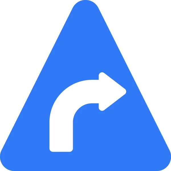 Bandeira Estrada Azul Ilustração Vetorial Simples — Vetor de Stock