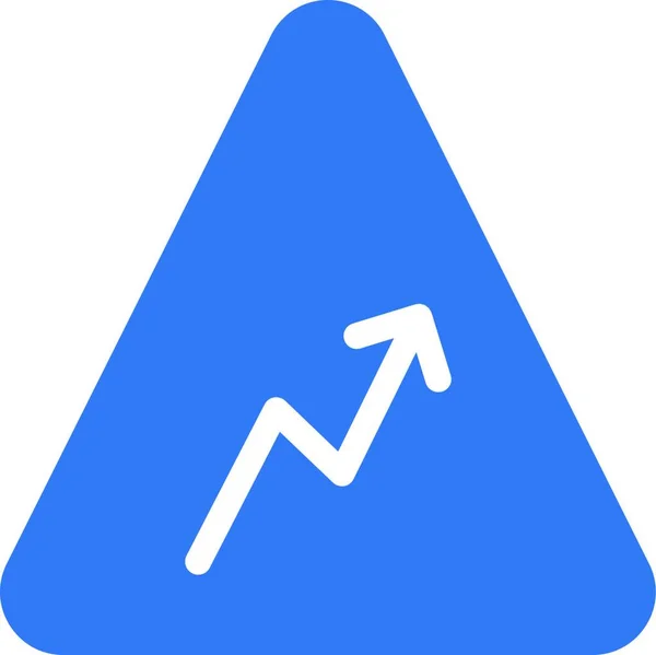 Modrý Silniční Prapor Jednoduchá Vektorová Ilustrace — Stockový vektor