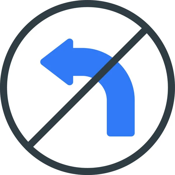 Izquierda Prohibida Ilustración Vectorial Simple — Vector de stock