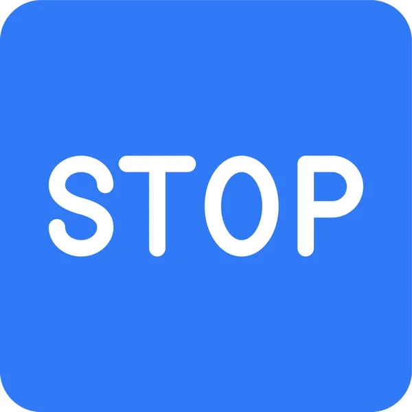 Stop Banner Semplice Illustrazione Vettoriale — Vettoriale Stock