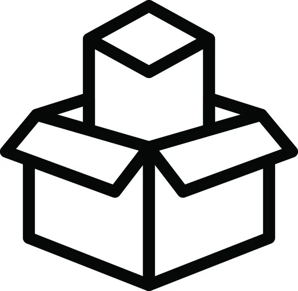 Box Web Icon Vektor Illustration — Stockvektor