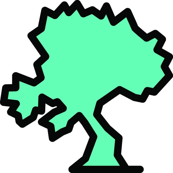 Εικονίδιο Δέντρου Διανυσματική Απεικόνιση — Διανυσματικό Αρχείο