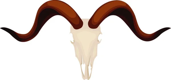 Goat Ram Skull Illustration Vectorielle Simple — Image vectorielle