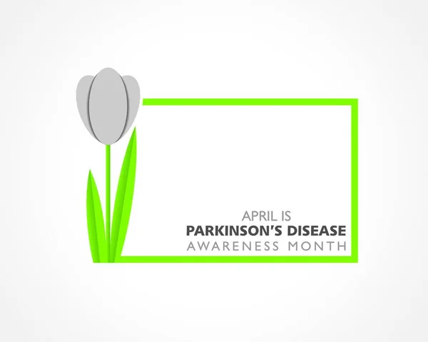 World Parkinson Disease Mês Conscientização Observado Abril Todos Anos — Vetor de Stock