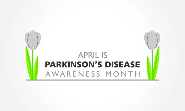 World Parkinsons Sjukdom Medvetenhet Månad Observerad April Varje — Stock vektor