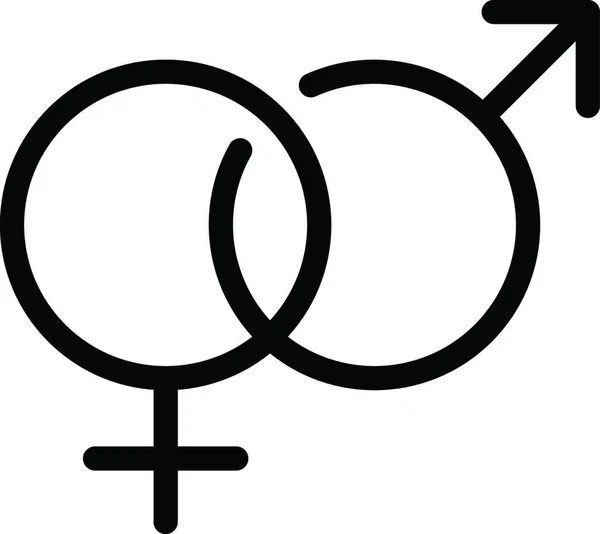 Ikona Płci Ilustracja Wektora — Wektor stockowy