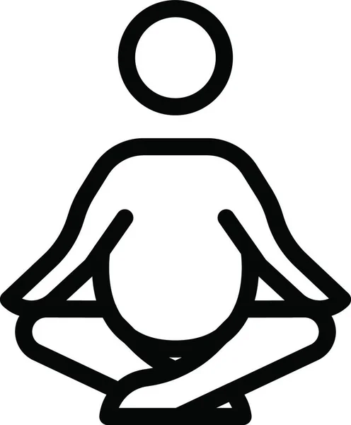 Yoga Embarazada Icono Web Vector Ilustración — Archivo Imágenes Vectoriales